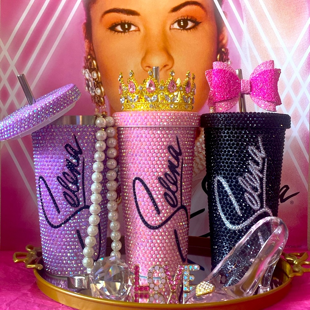 Lavender rhinestone Selena tumbler - Picture 2 of 2